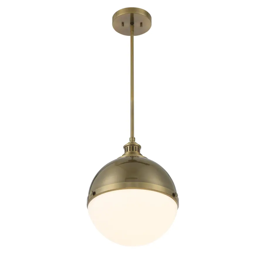 Vorey 1-Light Pendant in Oxidized Aged Brass - Image 5