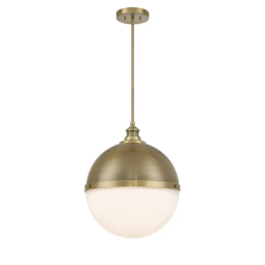 Vorey 1-Light Pendant in Oxidized Aged Brass - Image 1