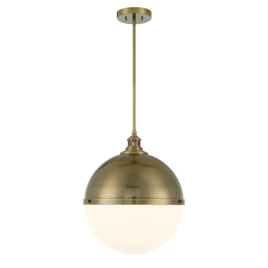 Vorey 1-Light Pendant in Oxidized Aged Brass - Image 2