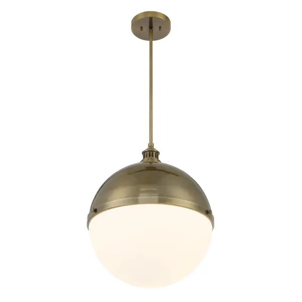 Vorey 1-Light Pendant in Oxidized Aged Brass - Image 3