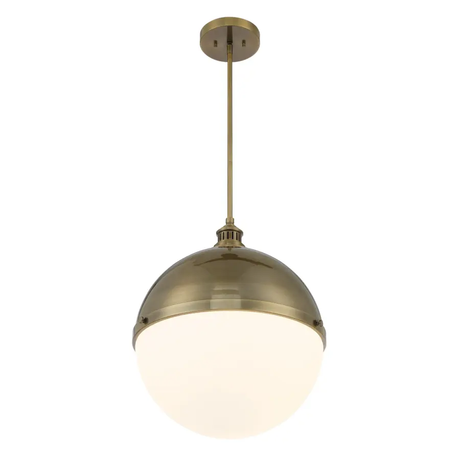Vorey 1-Light Pendant in Oxidized Aged Brass - Image 3