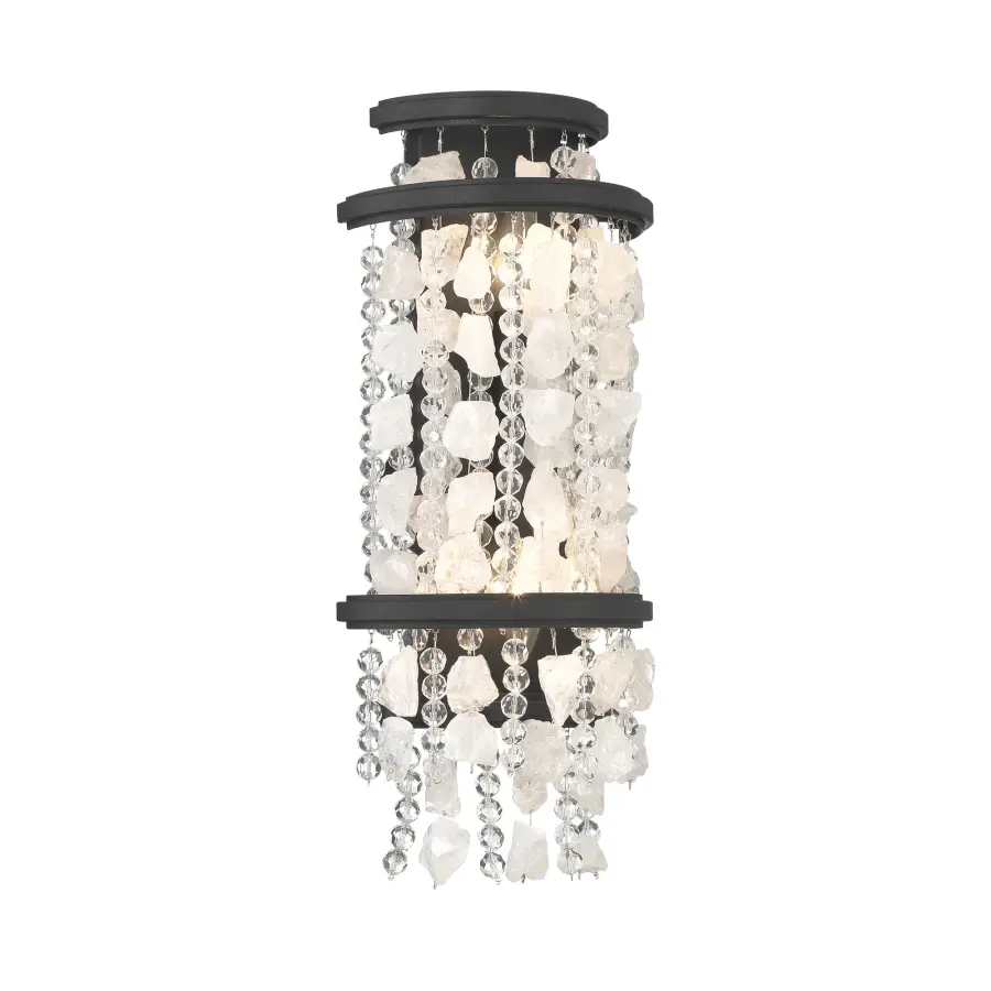 Shimmering Elegance 2-Light Wall Sconce in Sand Coal - Image 1