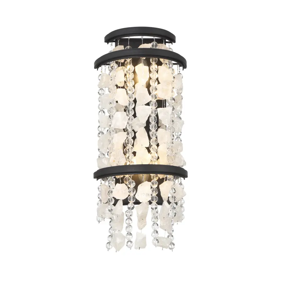 Shimmering Elegance 2-Light Wall Sconce in Sand Coal - Image 3