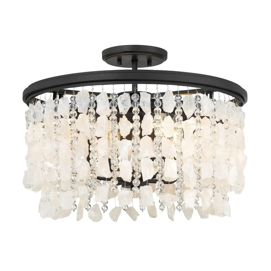 Shimmering Elegance 4-Light Semi Flush Mount - Image 1