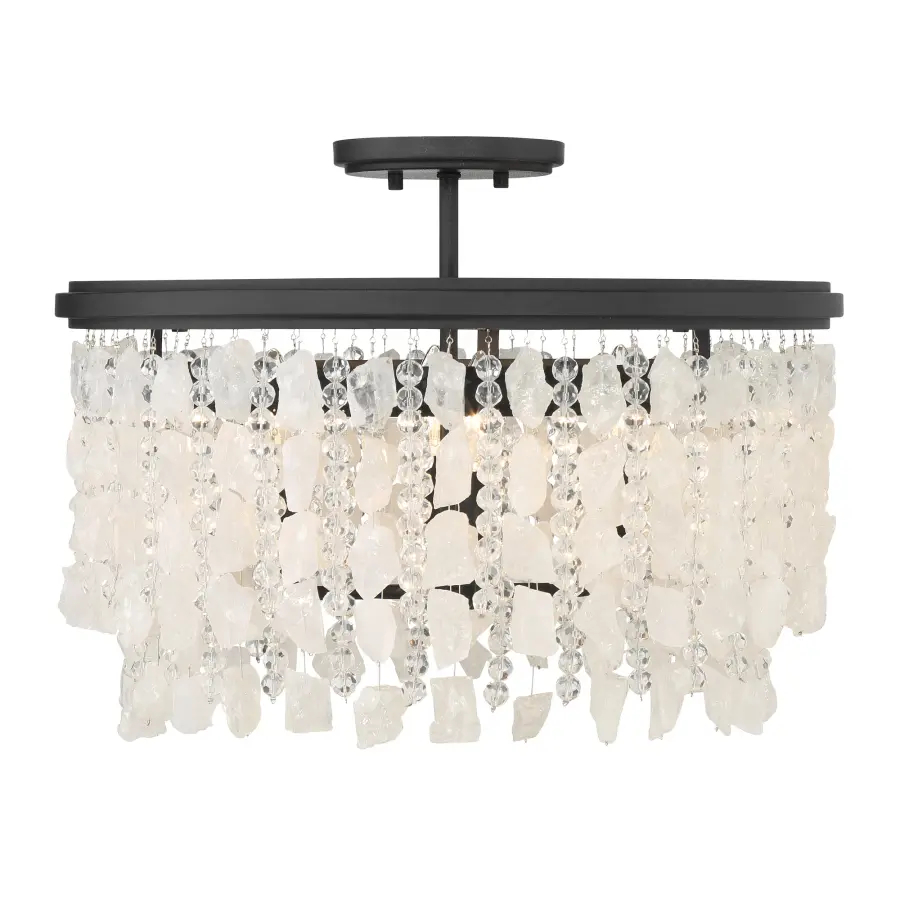 Shimmering Elegance 4-Light Semi Flush Mount - Image 2