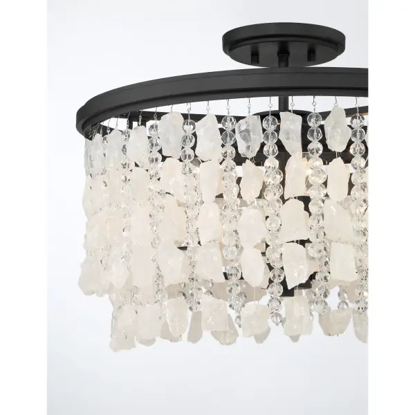Shimmering Elegance 4-Light Semi Flush Mount - Image 3