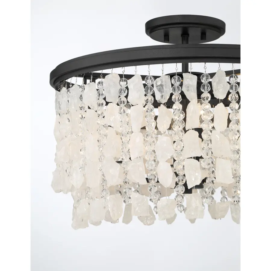 Shimmering Elegance 4-Light Semi Flush Mount - Image 3