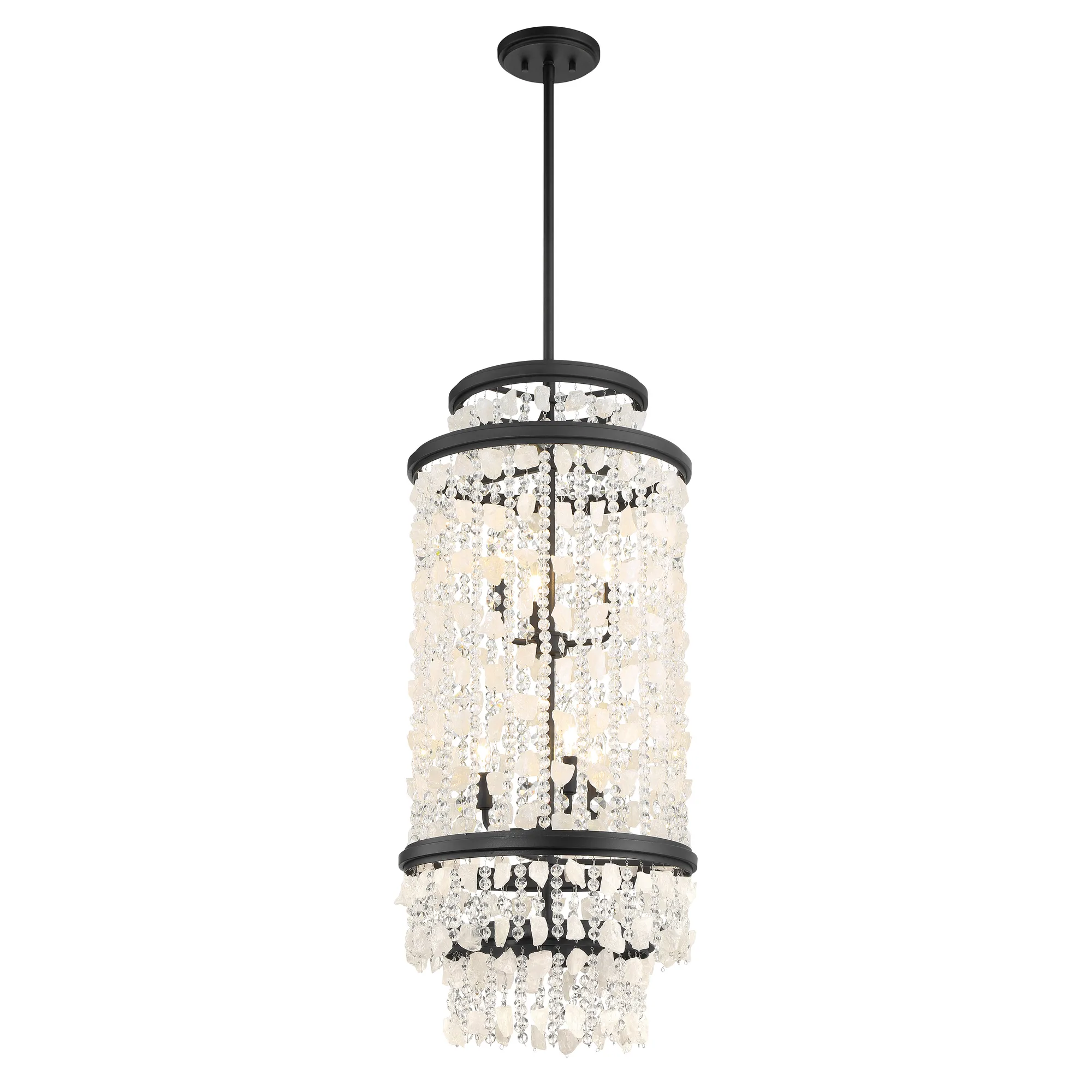 Shimmering Elegance 6-Light Pendant in Sand Coal