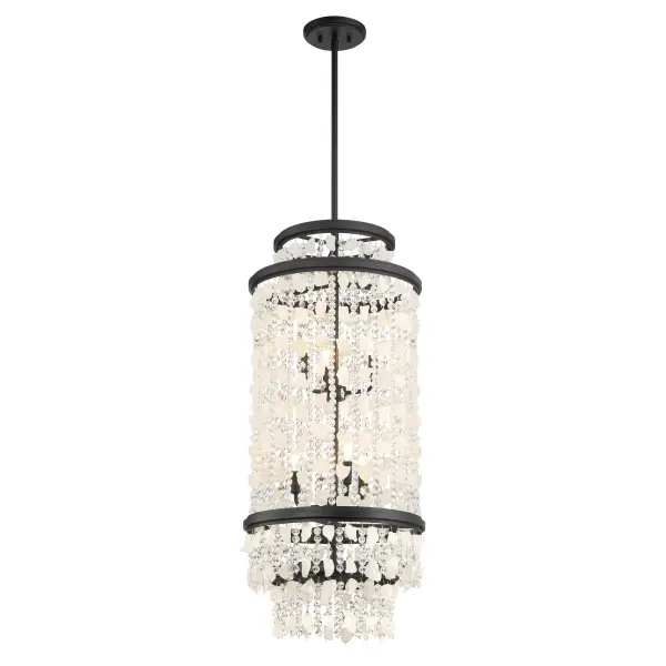 Shimmering Elegance 6-Light Pendant in Sand Coal - Image 1