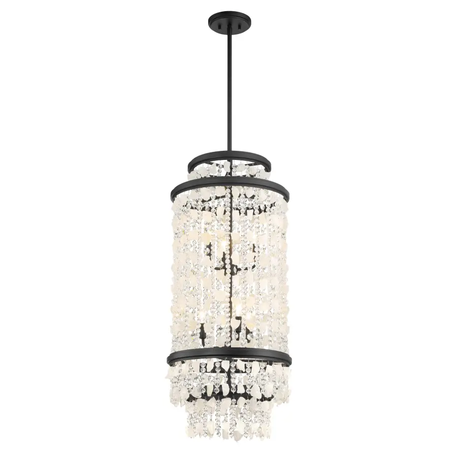 Shimmering Elegance 6-Light Pendant in Sand Coal - Image 1