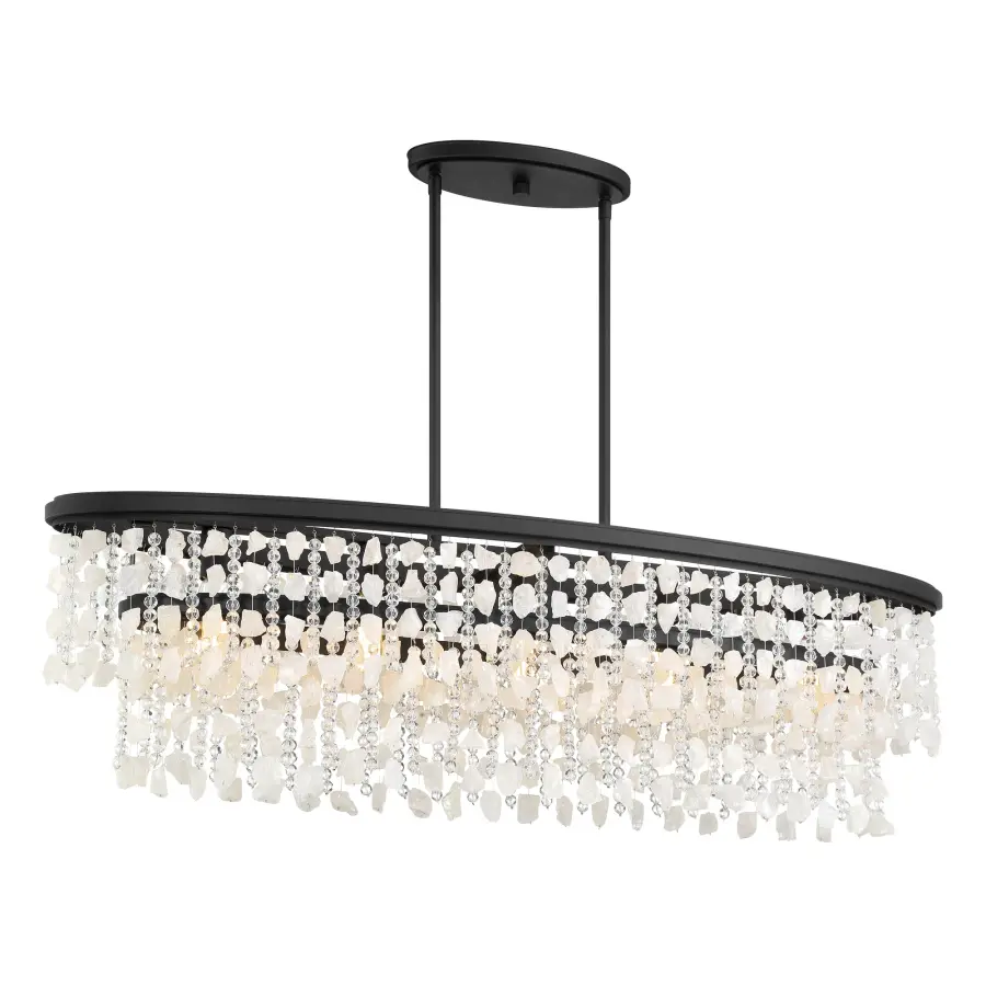 Shimmering Elegance 5-Light Island Chandelier - Image 1