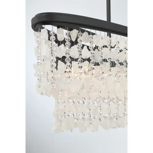 Shimmering Elegance 5-Light Island Chandelier - Image 3