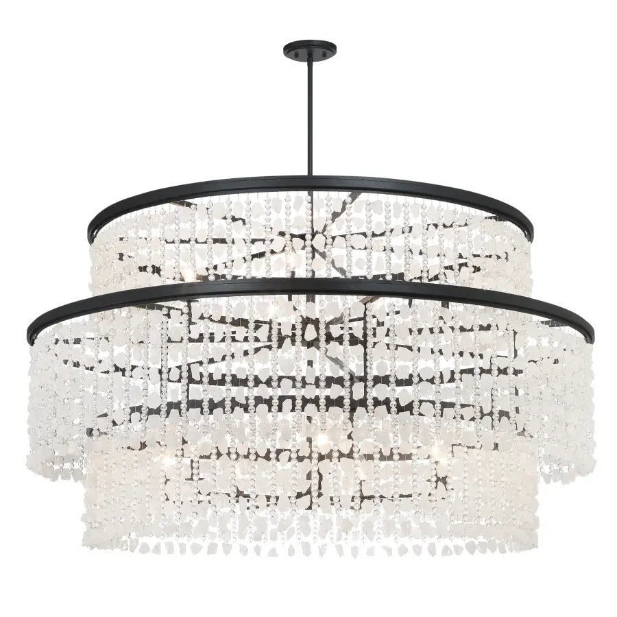 Dramatic 5-Foot Linear Chandelier with Crystalline Elegance - Image 1