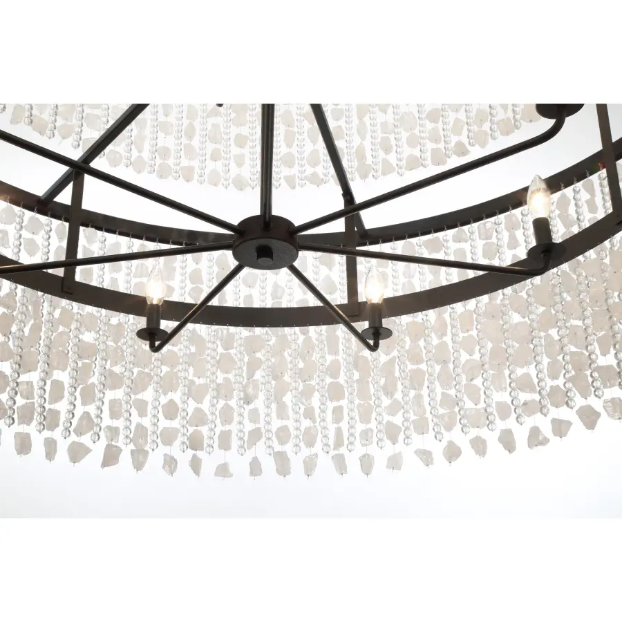 Dramatic 5-Foot Linear Chandelier with Crystalline Elegance - Image 3