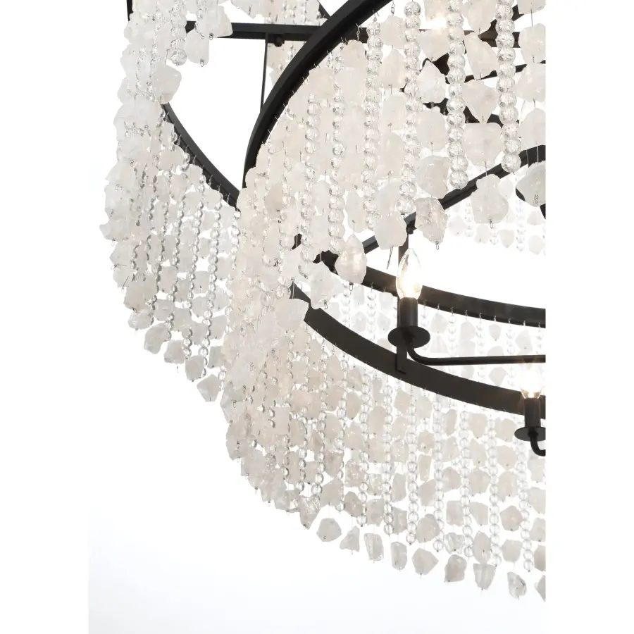 Dramatic 5-Foot Linear Chandelier with Crystalline Elegance - Image 4