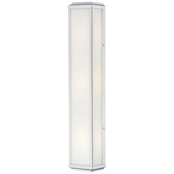 The Daventry 3-Light Bath fixture combines traditional elegance with practical functionality. Its polished nickel finish and white glass shades provide bright, even illumination perfect for grooming tasks while adding refined style.