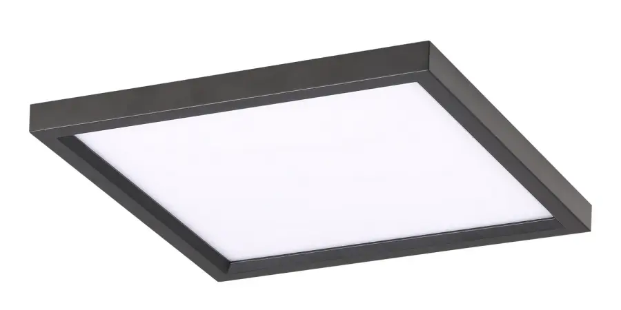 15" Square LED Flush Mount in Coal Black - Image 1