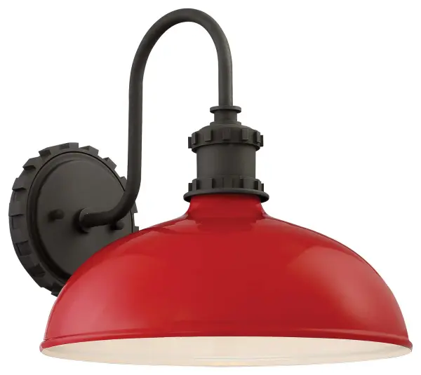 1 Light Wall Mount in Red Gloss Finish