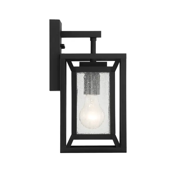 1 Light Wall Mount in Sand Coal with Clear Seeded Glass - alternate view