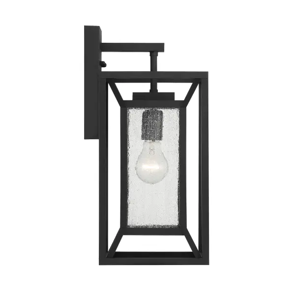 1 Light Wall Mount in Sand Coal with Clear Seeded Glass - alternate view