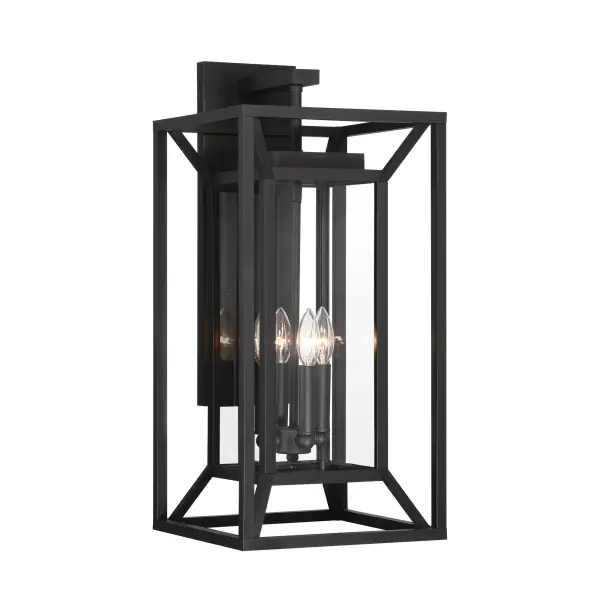 4 Light Wall Mount in Sand Coal with Clear Glass - alternate view
