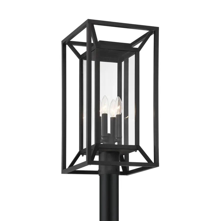 Harbor View 4-Light Outdoor Post Mount in Sand Coal Black - Image 2