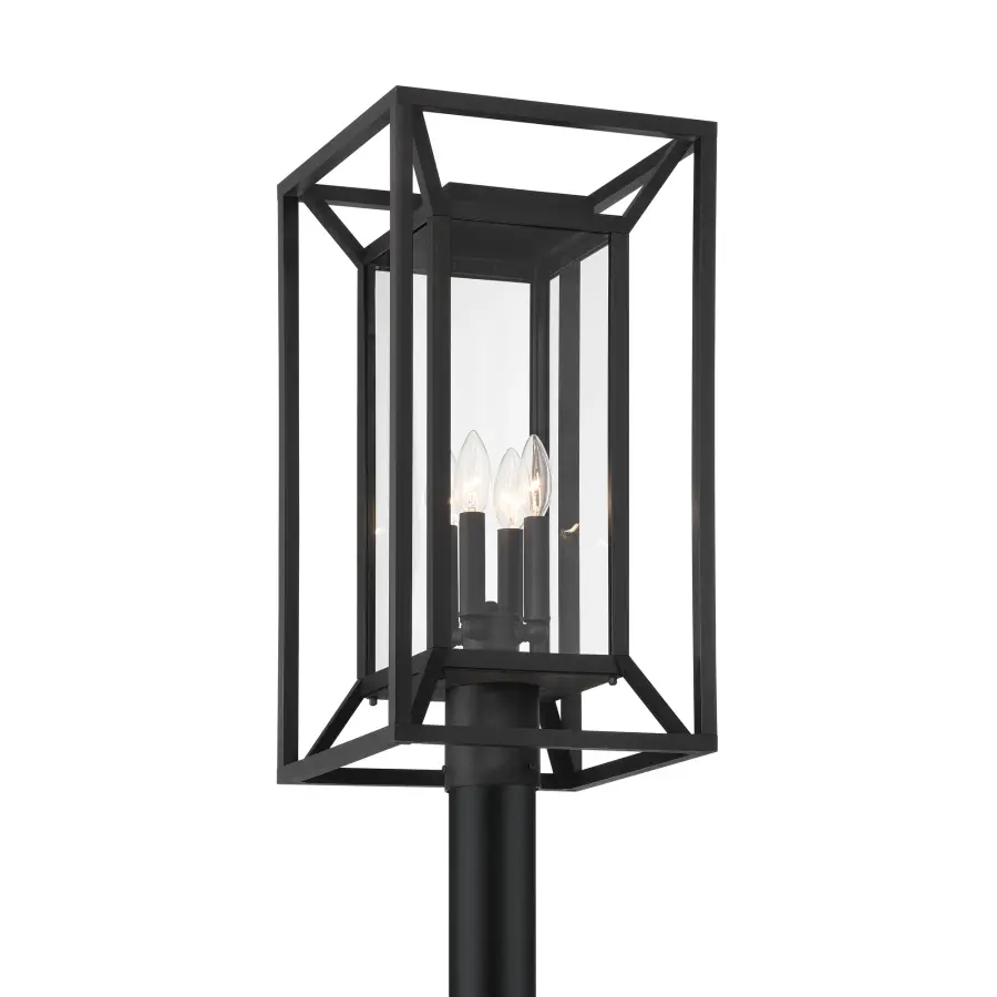 Harbor View 4-Light Outdoor Post Mount in Sand Coal Black - Image 3