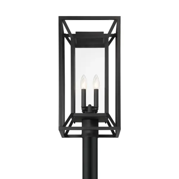 Harbor View 4-Light Outdoor Post Mount in Sand Coal Black - Image 4