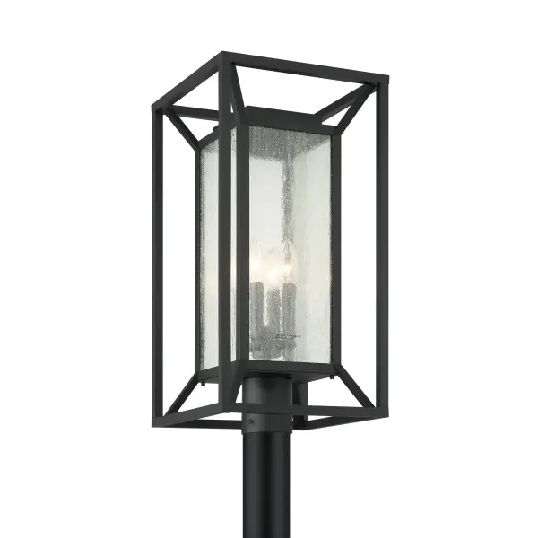 Harbor View 4-Light Outdoor Post Mount in Sand Coal Black - Image 2