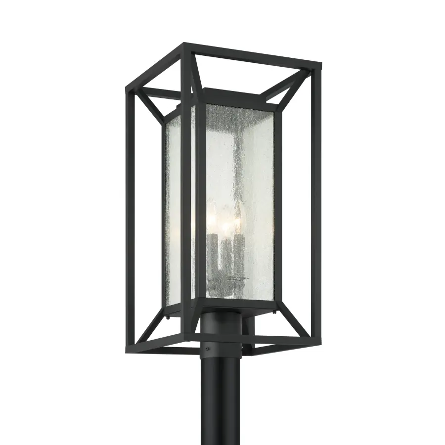 Harbor View 4-Light Outdoor Post Mount in Sand Coal Black - Image 2