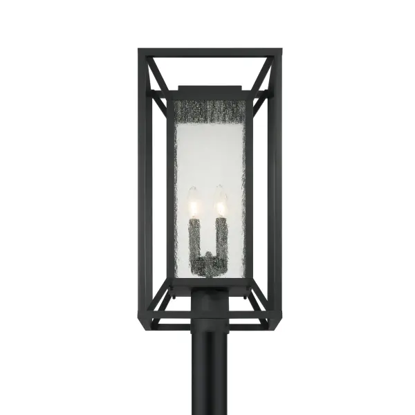 Harbor View 4-Light Outdoor Post Mount in Sand Coal Black - Image 3