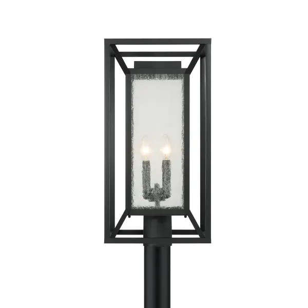 Harbor View 4-Light Outdoor Post Mount in Sand Coal Black - Image 4