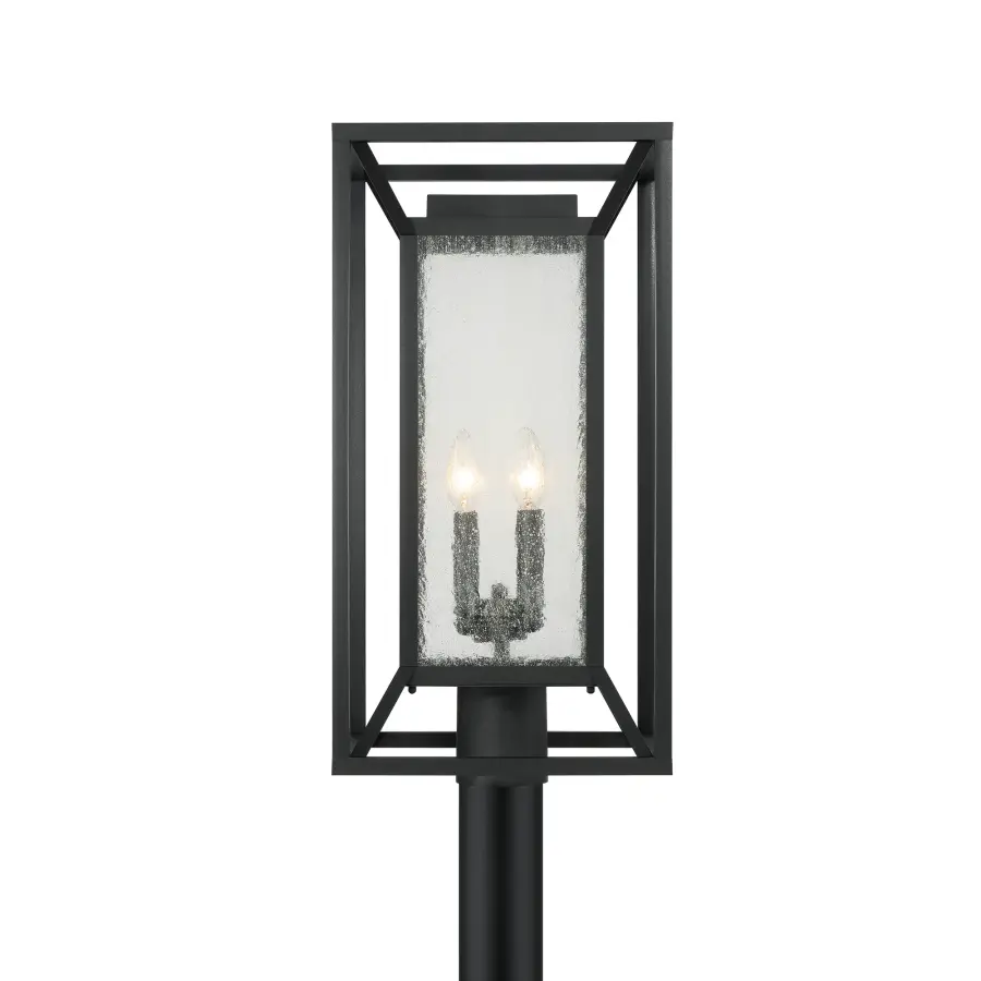 Harbor View 4-Light Outdoor Post Mount in Sand Coal Black - Image 4