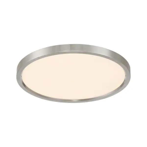 15" Round LED Flush Mount in Brushed Nickel Finish - alternate view