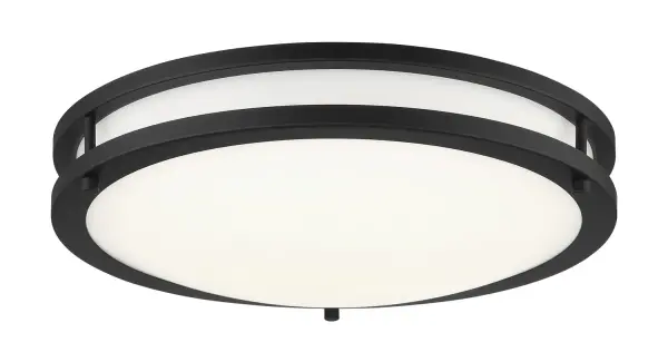 15.75" 25 Watt LED Flush Mount in Coal Finish with Acrylic Diffuser