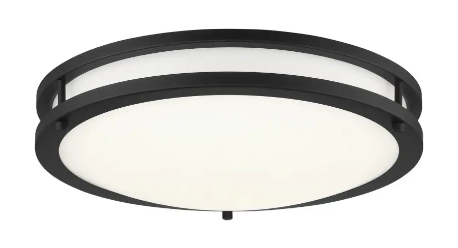 15.75" LED Flush Mount in Coal Black