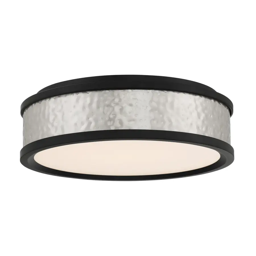 12" LED Flush Mount in Brushed Nickel and Coal - Image 1