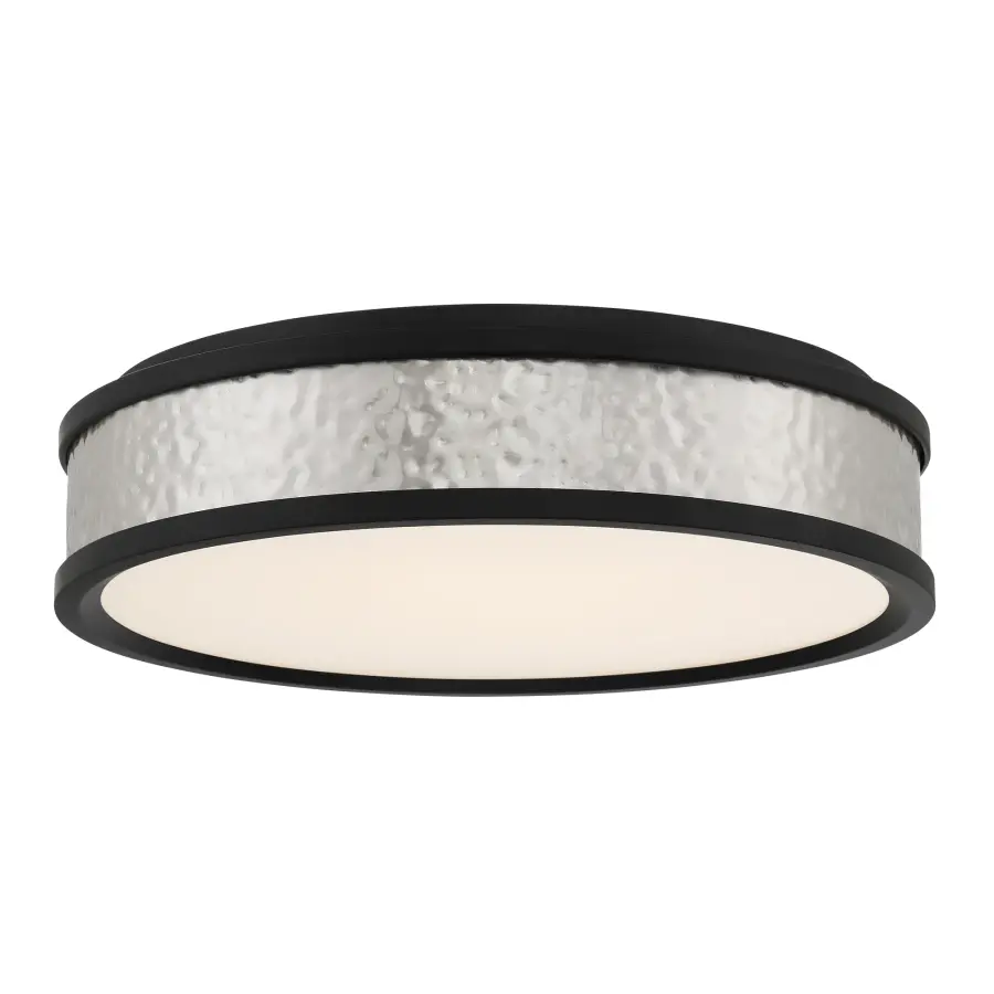 15" LED Flush Mount in Brushed Nickel and Coal - Image 1