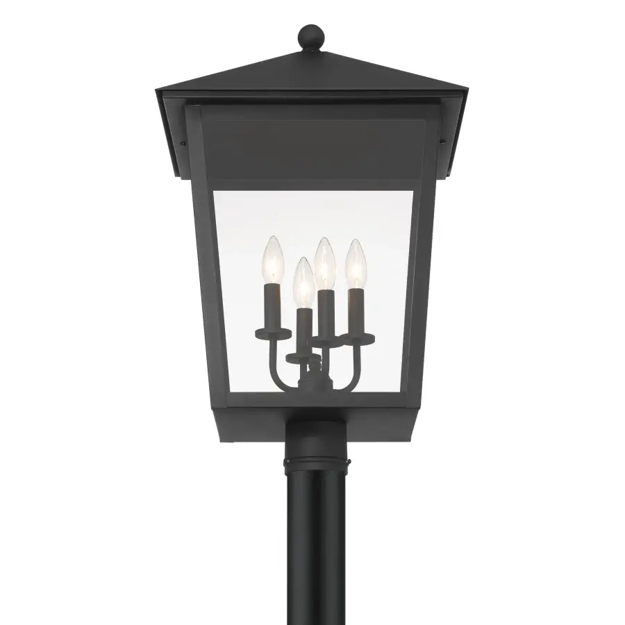 Noble Hill 4-Light Outdoor Post Mount Lantern - Image 2