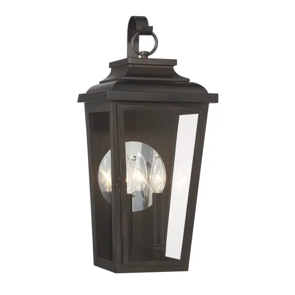2 Light Pocket Lantern in Chelesa Bronze™ Finish with Clear Glass - alternate view