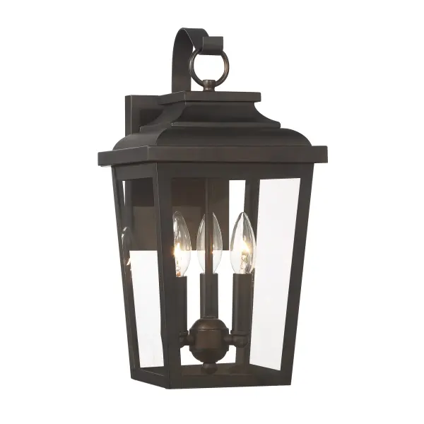 3 Light Wall Mount in Chelesa Bronze™ Finish with Clear Glass - alternate view