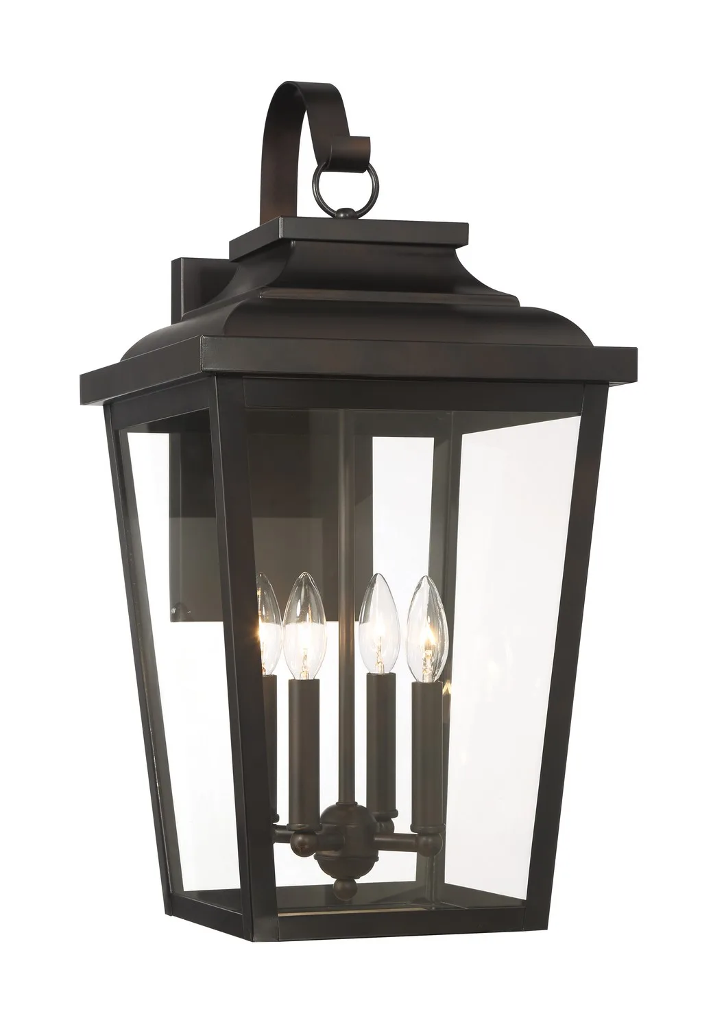 Irvington Manor Four Light Wall Mount in Chelesa Bronze