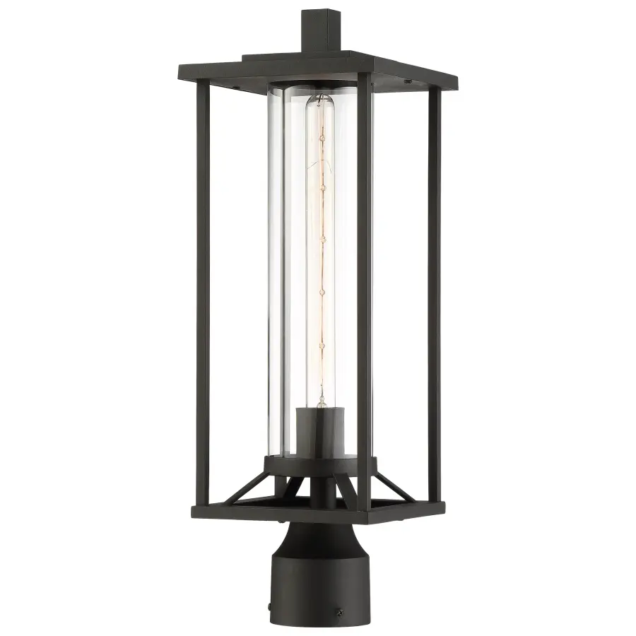 Trescott 1-Light Outdoor Post Mount in Sand Coal Black - Image 1