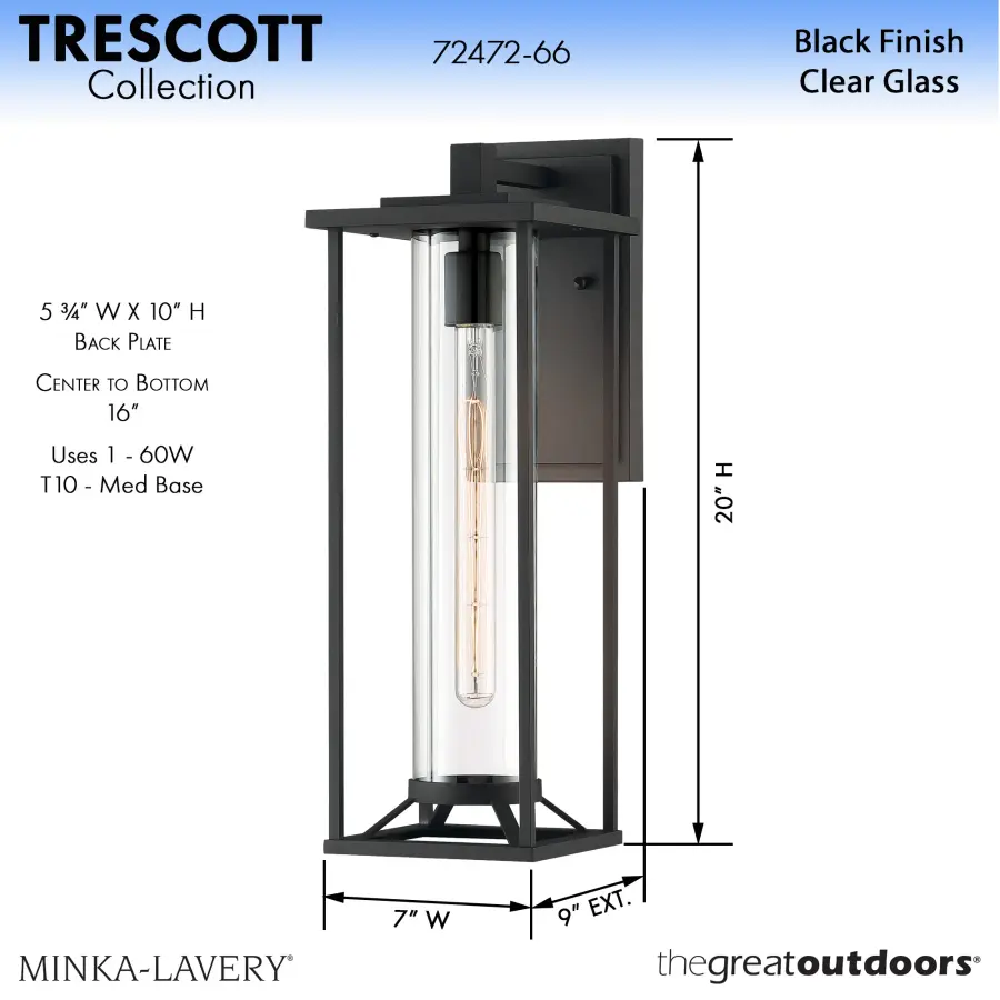 Trescott 1-Light Wall Sconce - Image 2