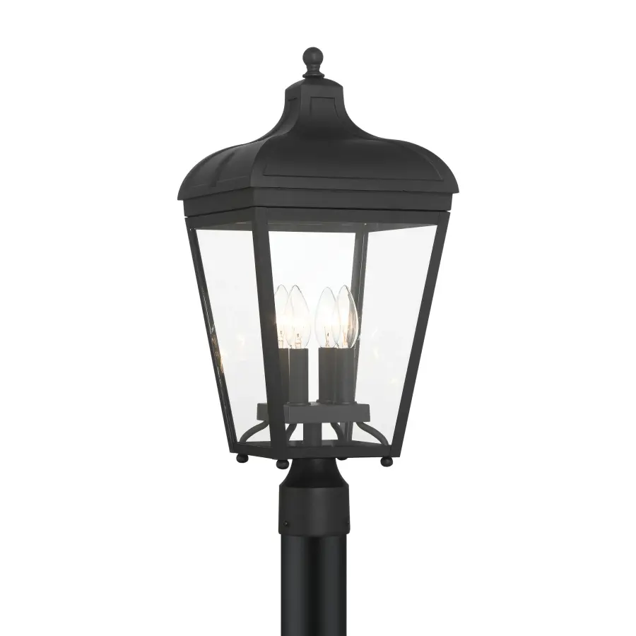 Marquee 4-Light Outdoor Post Mount in Sand Coal Black - Image 1