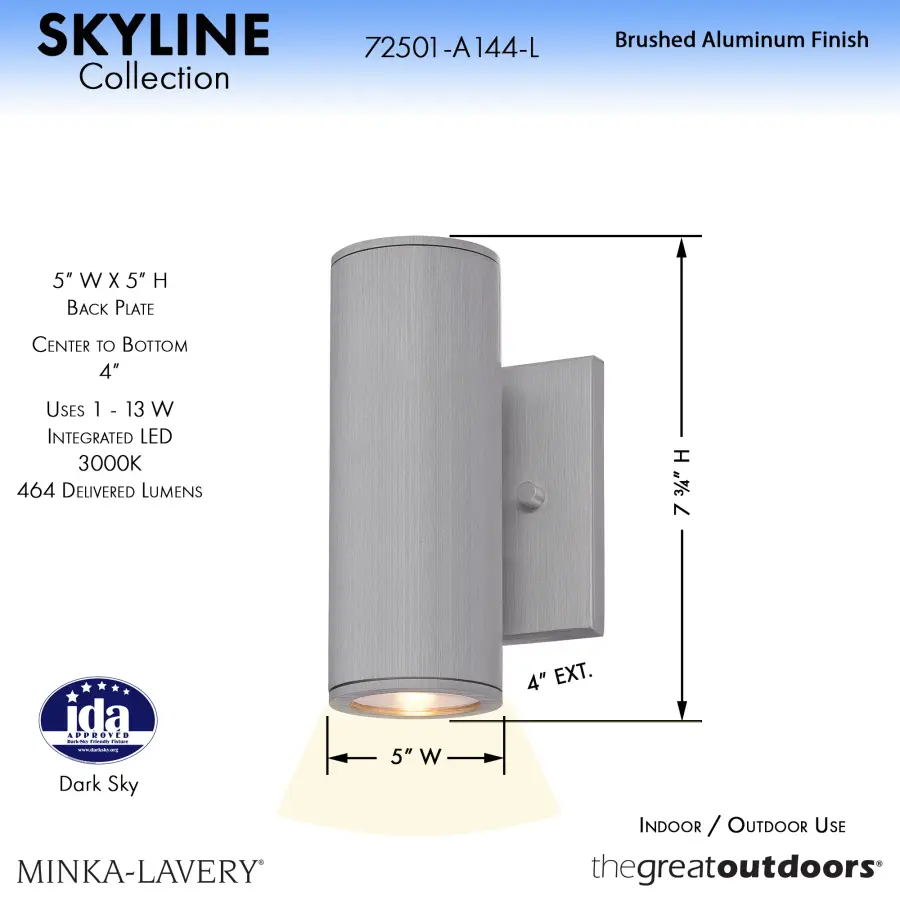Skyline LED 1-Light Wall Sconce - Image 3