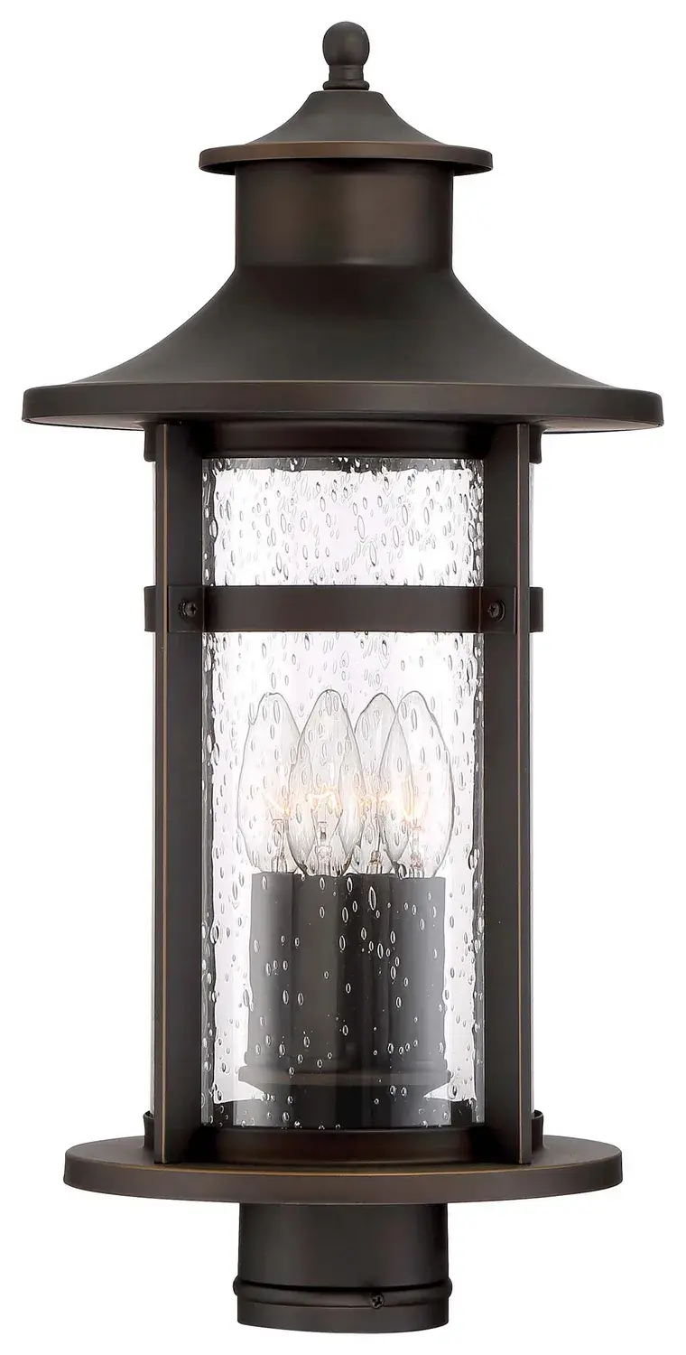 Highland Ridge Four Light Post Mount Lantern
