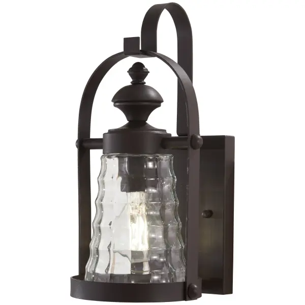 1 Light Wall Mount in Dorian™ Bronze Finish with Clear Glass