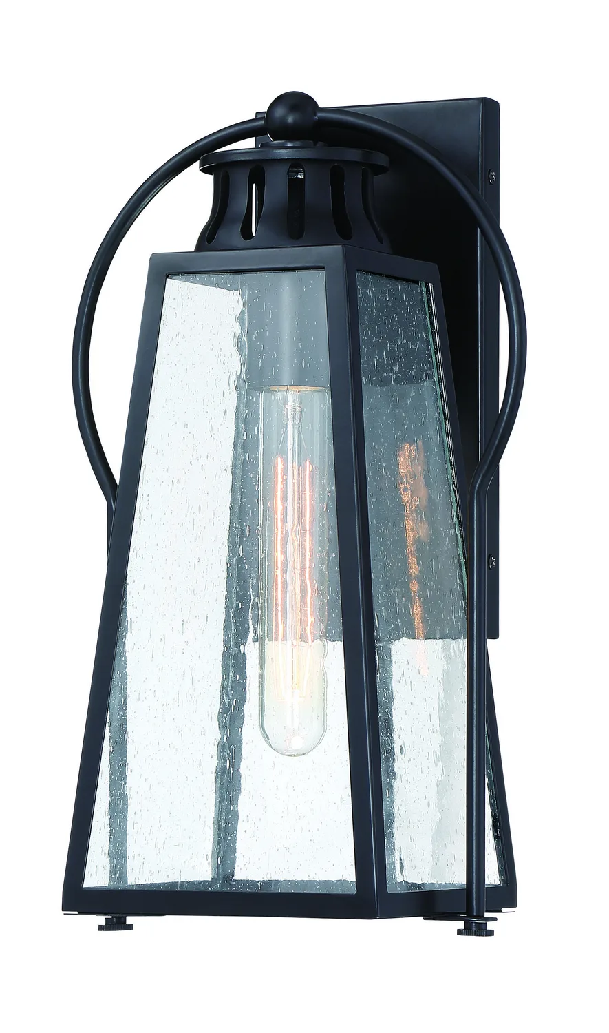 Halder Bridge One Light Outdoor Wall Mount in Sand Black
