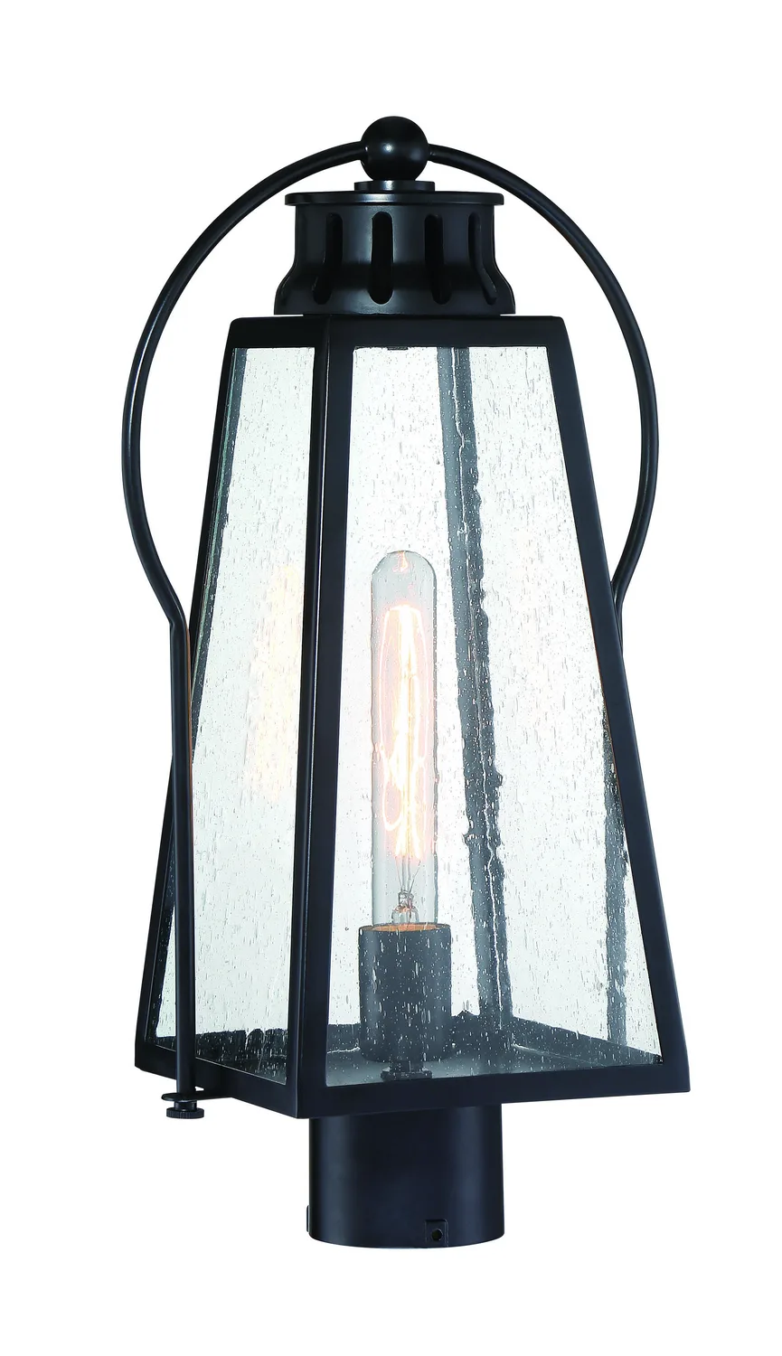 Halder Bridge One Light Outdoor Post Mount in Sand Black